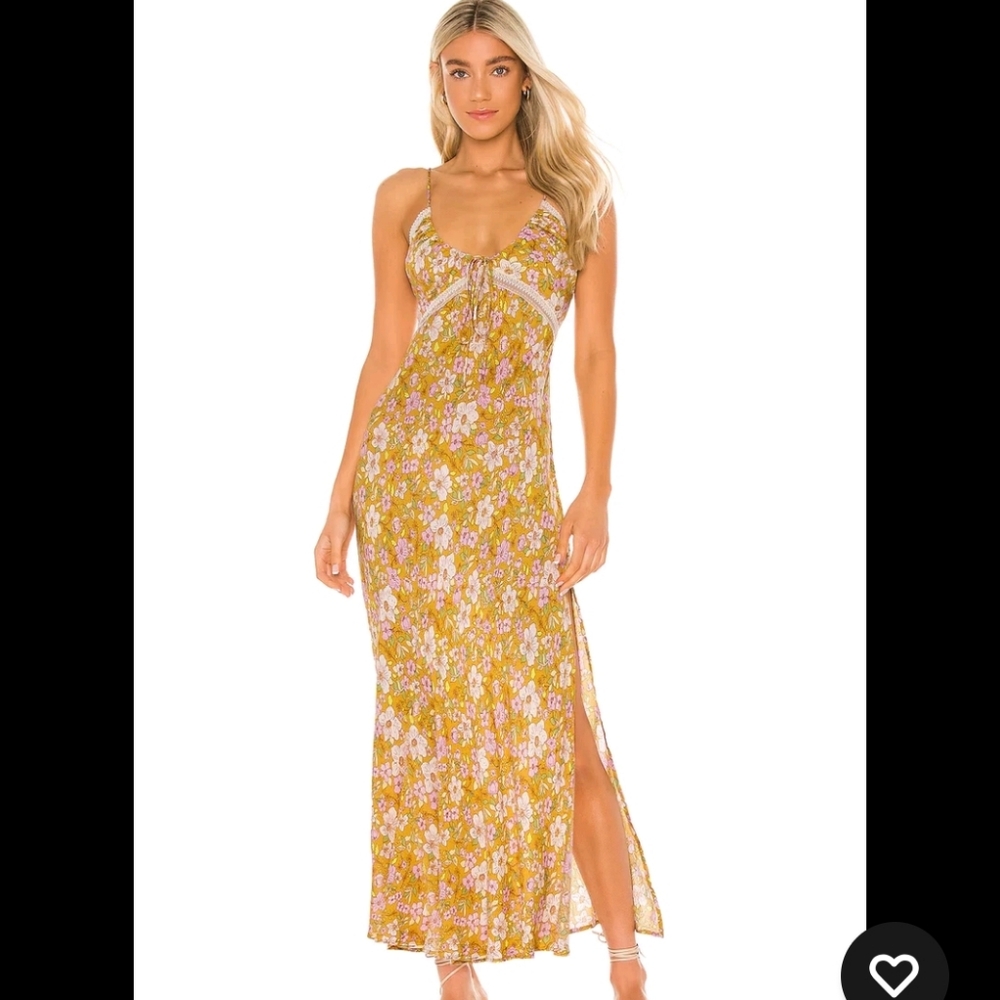 Intimately Free People Slip Dress Medium‎ All I Wanted Maxi Floral Empire Slit